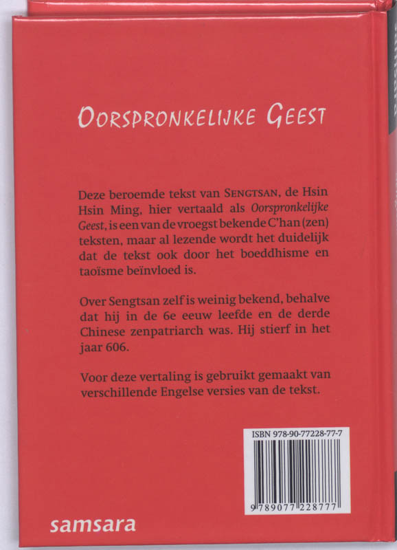 Achterkant van Oorspronkelijke geest