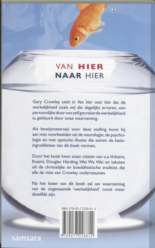 Achterkant van Van hier naar hier