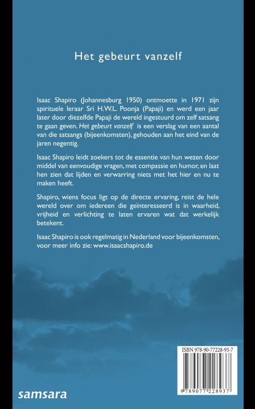 Achterkant van Het gebeurt vanzelf