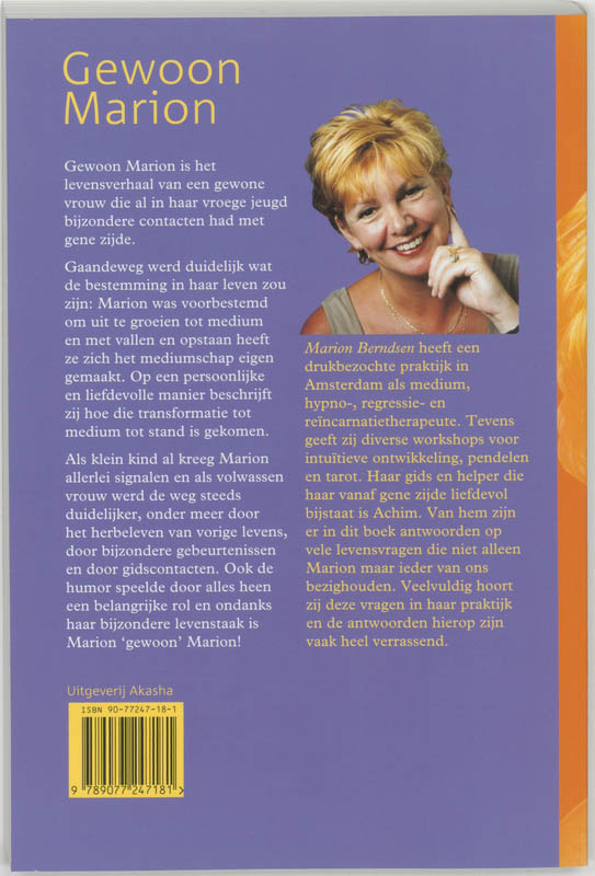 Achterkant van Gewoon Marion