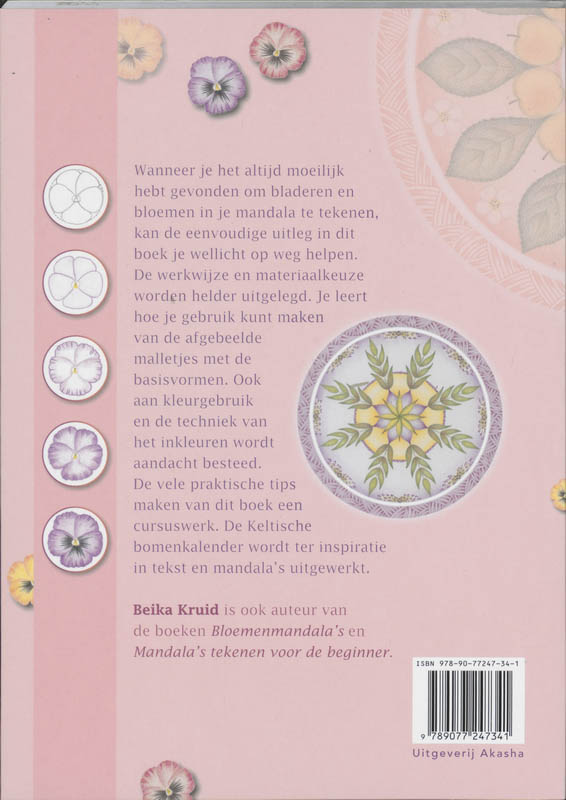 Achterkant van Bloemen en planten in je mandala tekenen voor de beginner