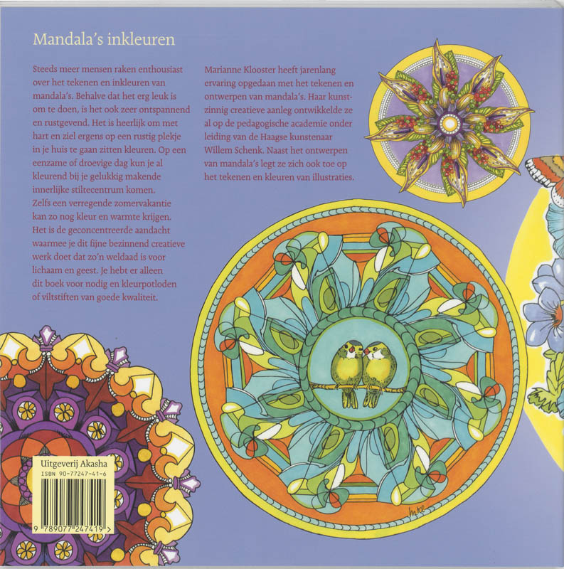 Achterkant van Mandala's inkleuren