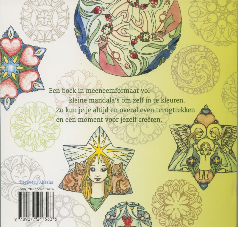 Achterkant van Klein Mandala Kleurboek