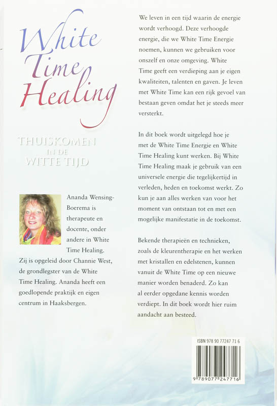 Achterkant van White Time Healing