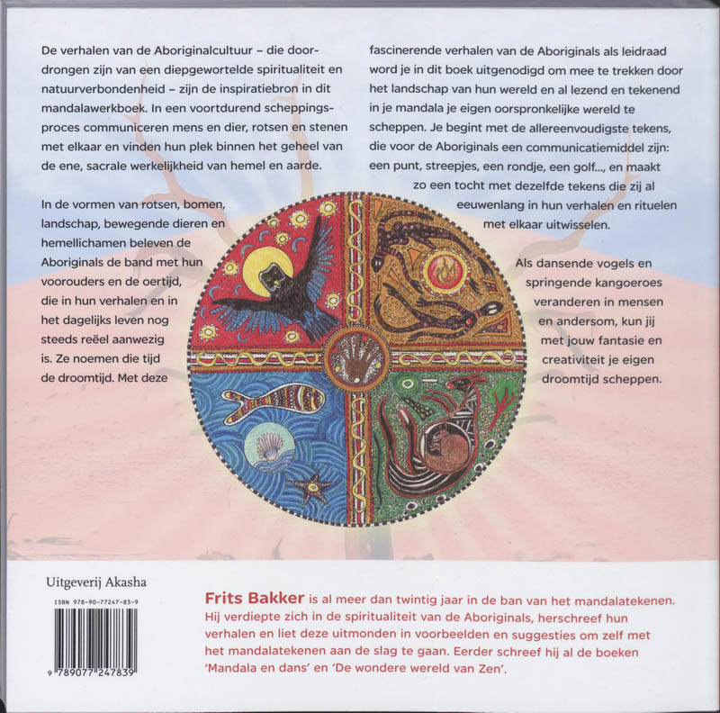 Achterkant van Aboriginal mandalawerkboek