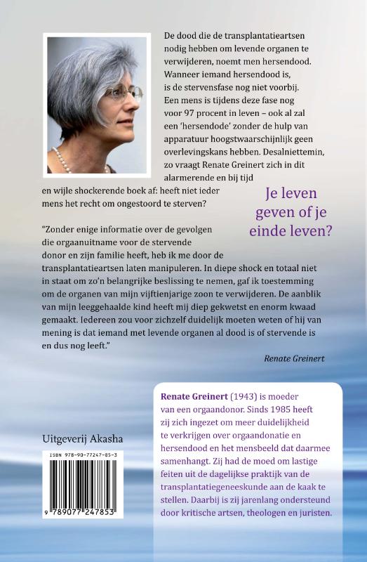 Achterkant van Ongestoord sterven