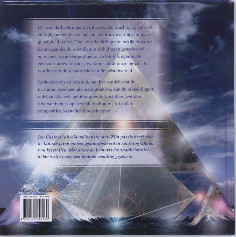 Achterkant van Blue Crystal World