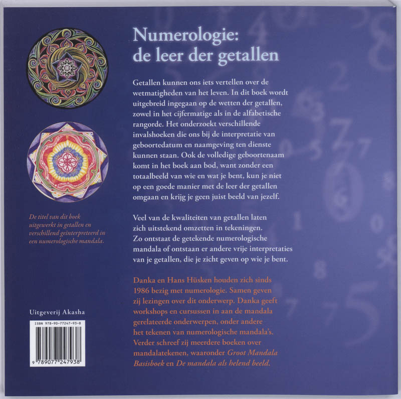 Achterkant van Numerologie in woord, beeld en getal