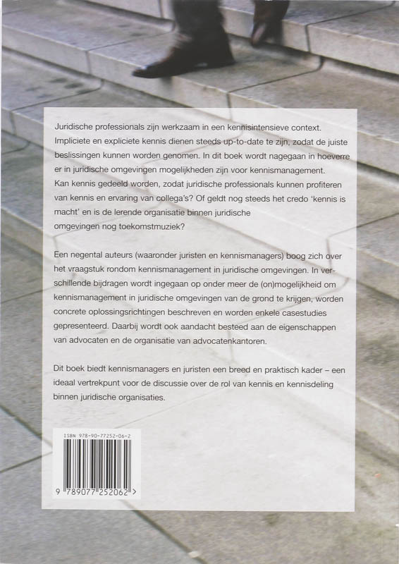 Achterkant van Advocaat & Kennismanagement