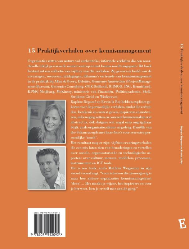 Achterkant van 15 praktijkverhalen over kennismanagement