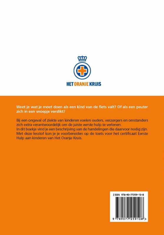 Achterkant van Eerste hulp aan kinderen