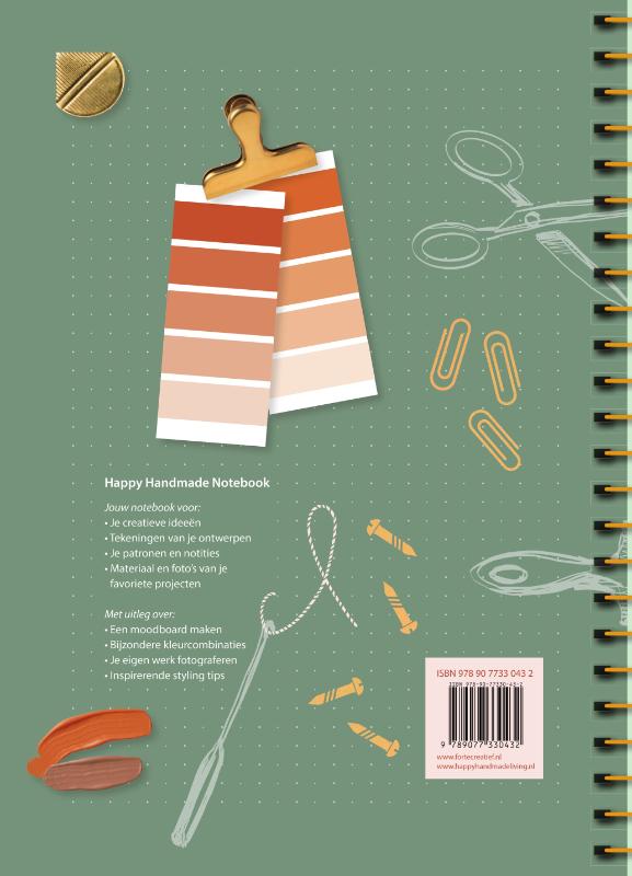 Achterkant van Happy Handmade Notebook