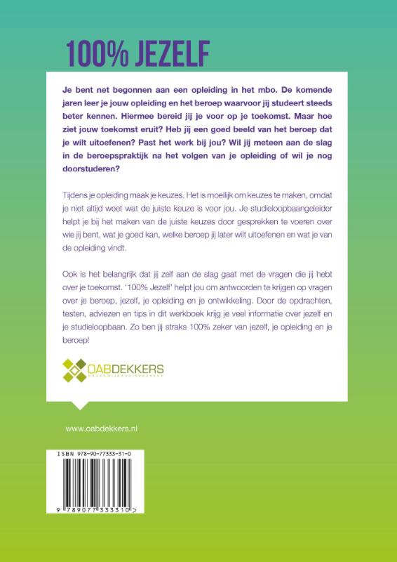 Achterkant van 100% Jezelf