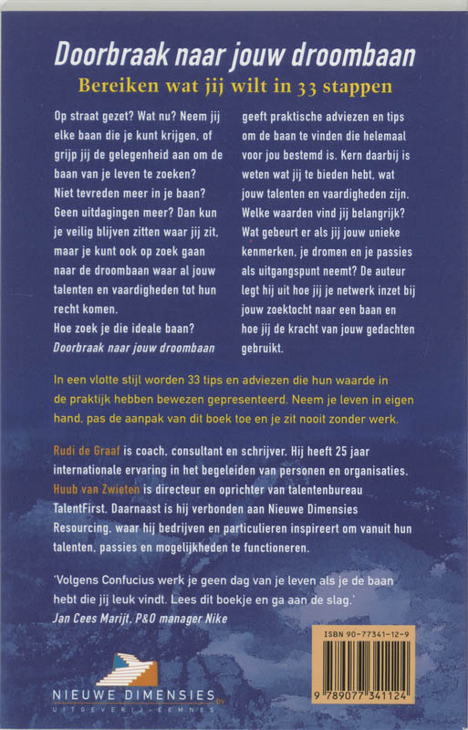 Achterkant van Doorbraak naar je droombaan