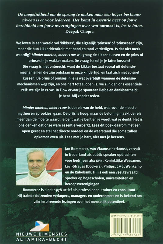 Achterkant van Minder moeten meer FLOW