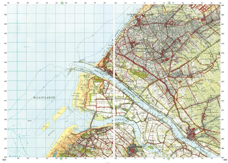Achterkant van Atlas van topografische kaarten Nederland 1955-1965