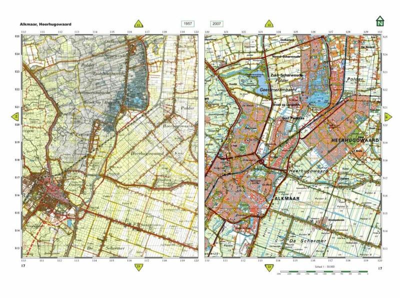 Achterkant van Topografische Dubbelatlas Noord-Holland