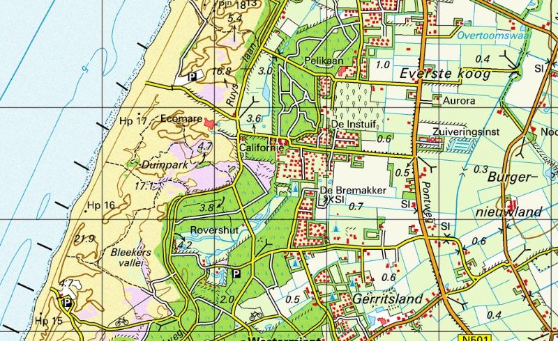 Achterkant van Topografische Atlas van Nederland