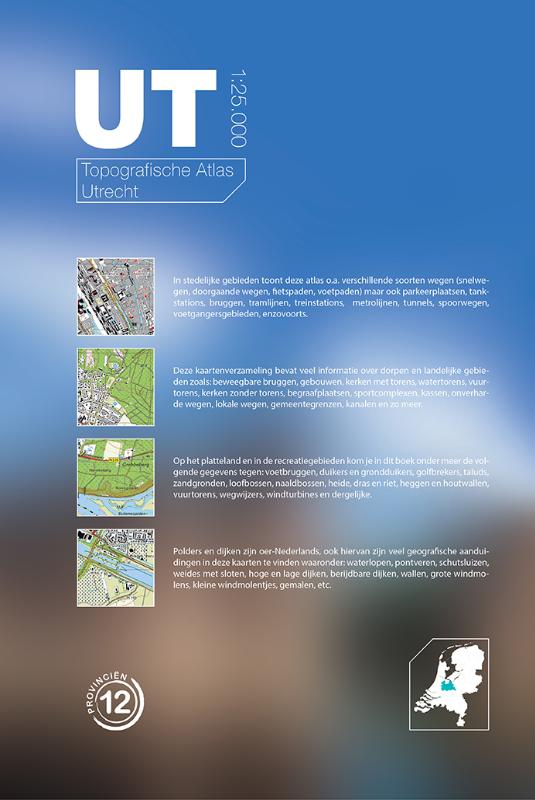 Achterkant van Topografische atlas Utrecht
