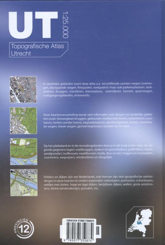 Achterkant van Topografische Atlas Utrecht