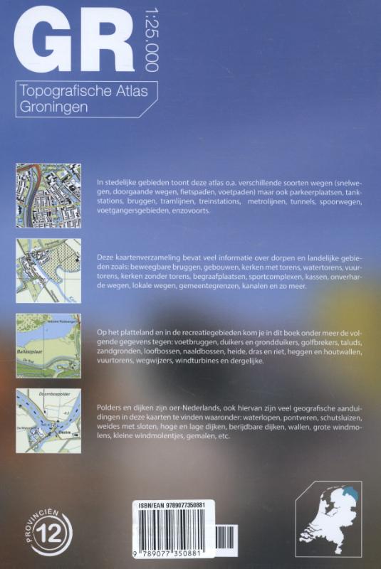 Achterkant van Topografische atlas van Groningen