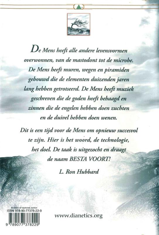Achterkant van De Wetenschap van het Voortbestaan