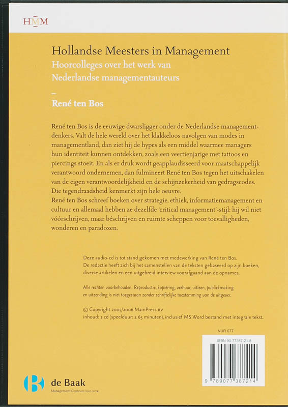 Achterkant van Rene ten Bos
