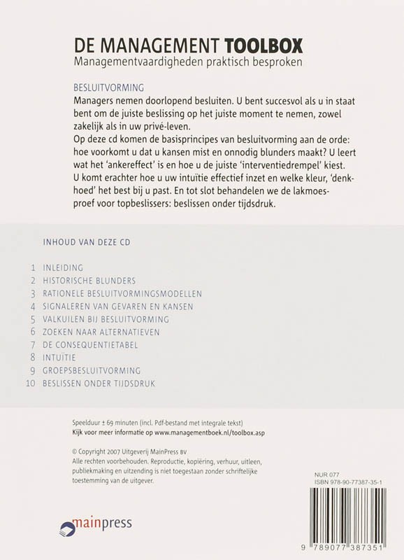Achterkant van Besluitvorming