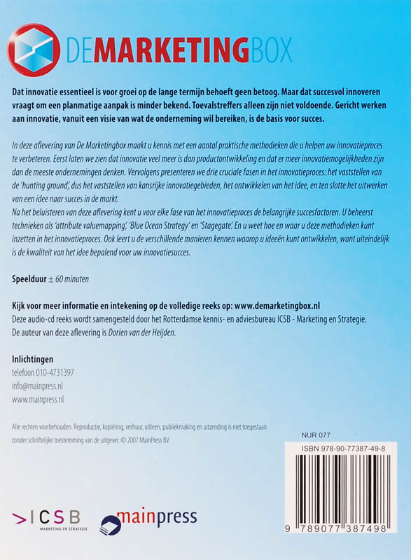 Achterkant van Innovatie: van idee tot introductie