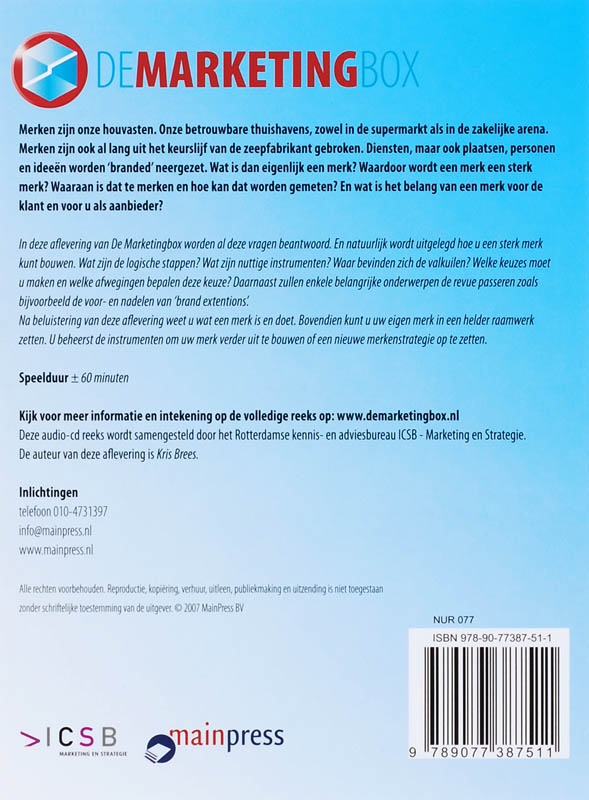 Achterkant van Merkenmanagement
