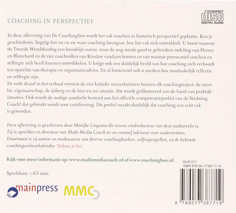 Achterkant van Coaching in perspectief
