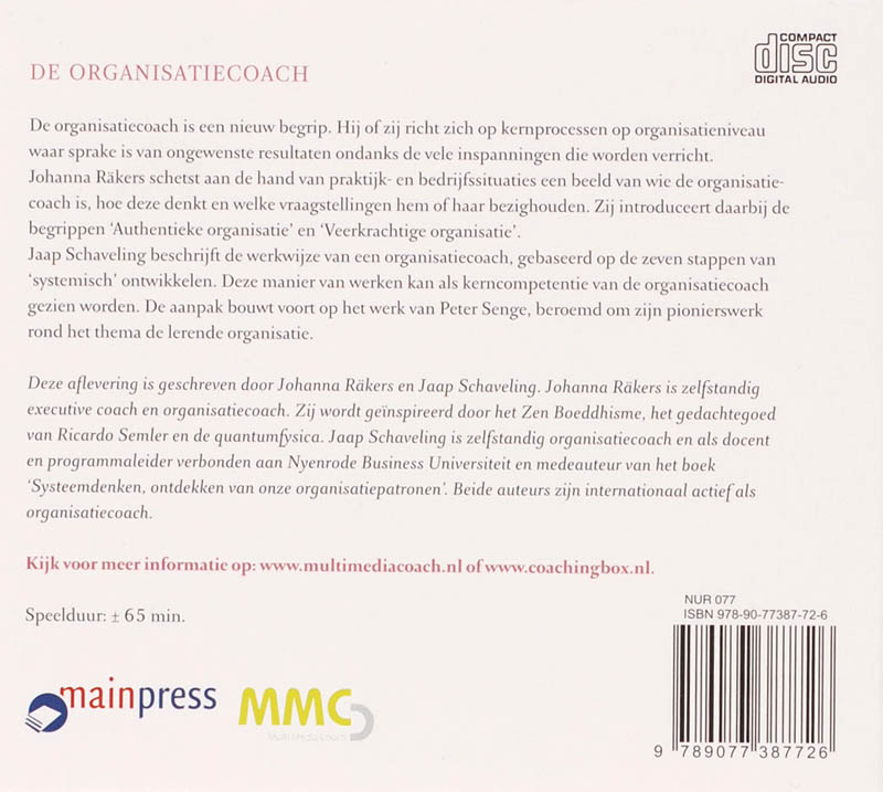 Achterkant van De organisatiecoach