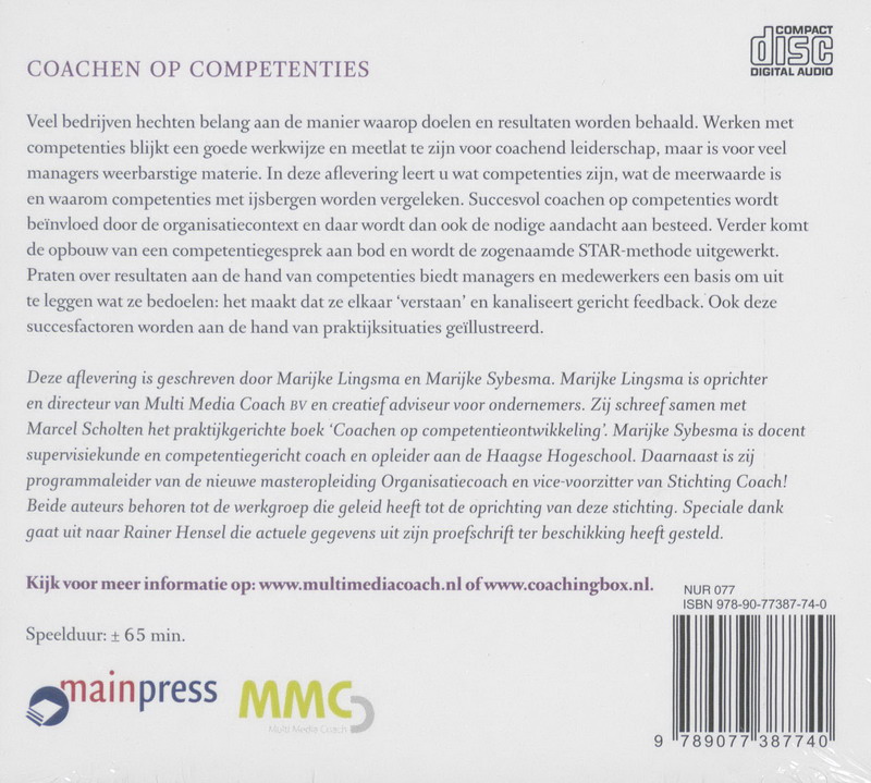 Achterkant van Coachen op competenties