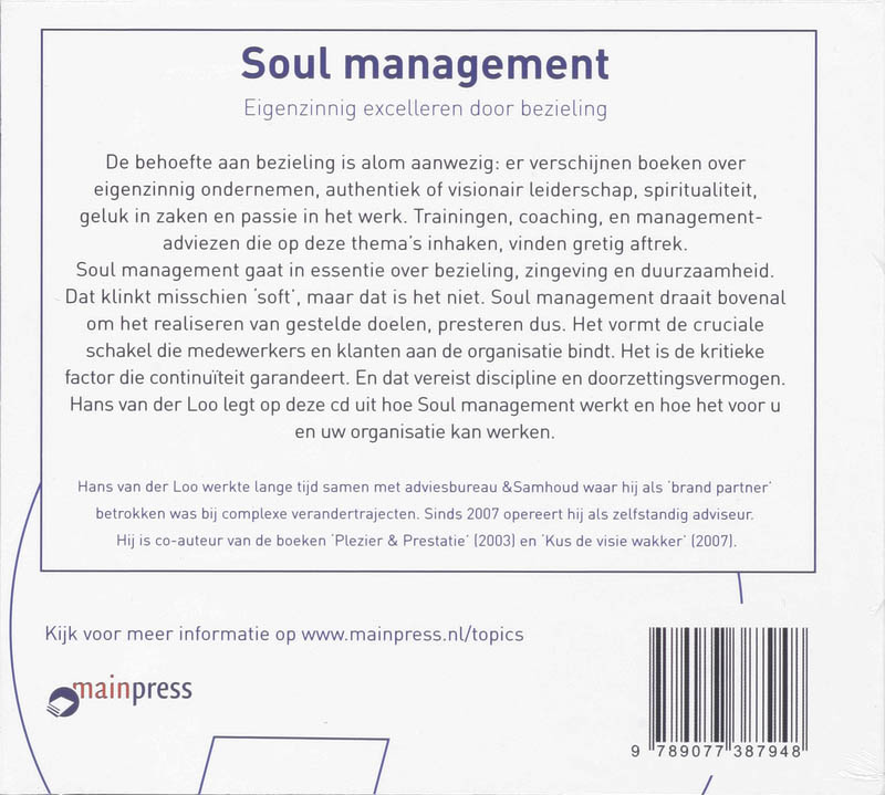 Achterkant van Soul management
