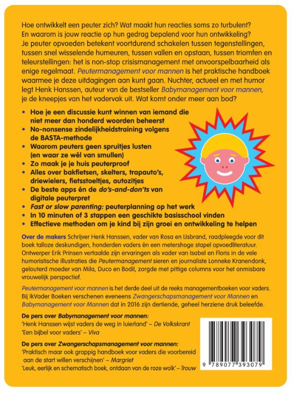 Achterkant van Peutermanagement voor mannen