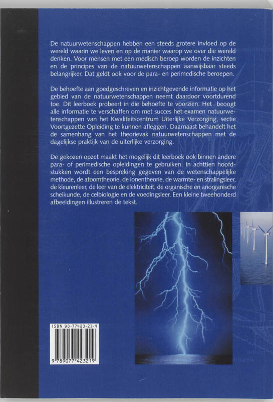 Achterkant van Natuurwetenschappen