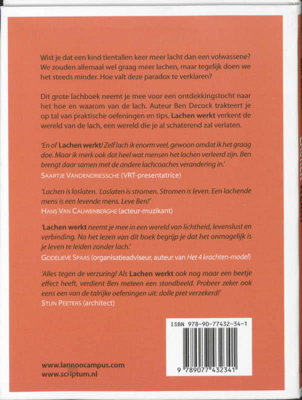 Achterkant van Lachen werkt