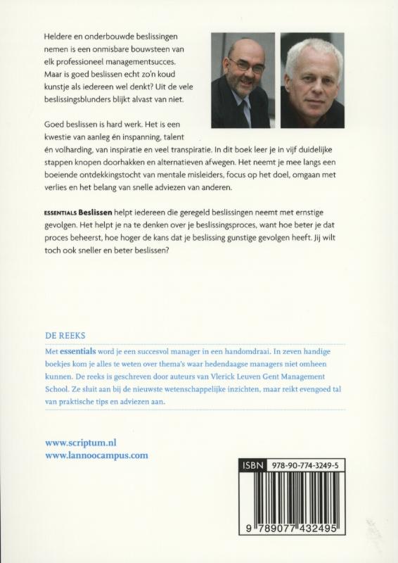 Achterkant van Beslissen