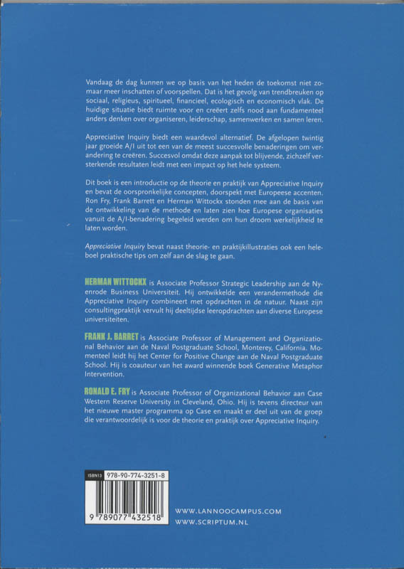 Achterkant van Appreciative inquiry