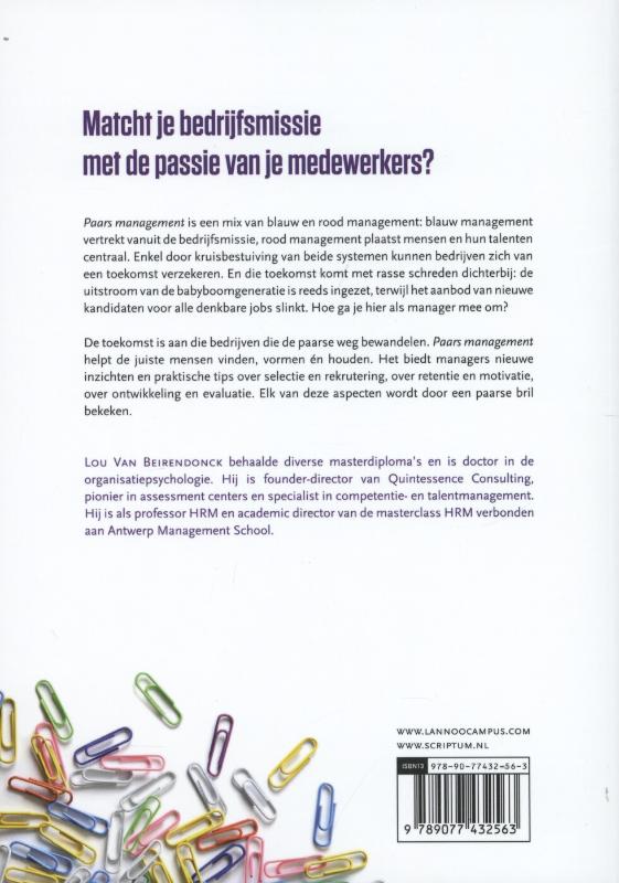 Achterkant van Paars management