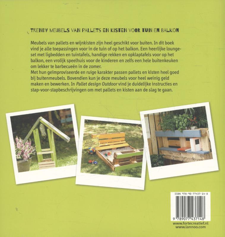 Achterkant van Pallet design outdoor