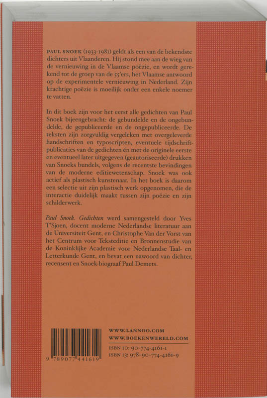 Achterkant van Paul Snoek