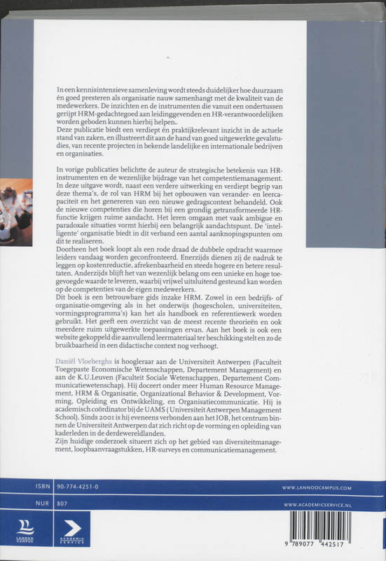 Achterkant van Human Resource Management