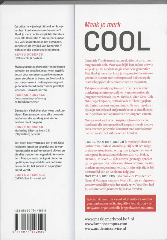 Achterkant van Maak je merk cool