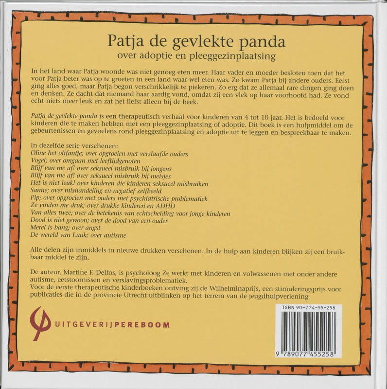 Achterkant van Patja de gevlekte panda