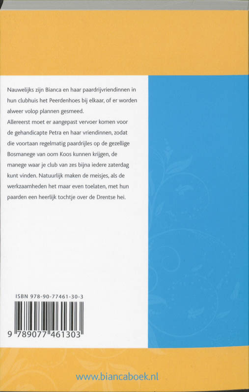 Achterkant van Bianca in volle draf