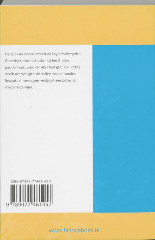 Achterkant van Bianca op de Olympische Spelen
