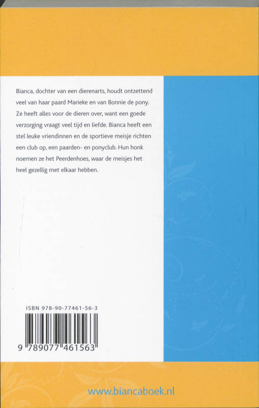 Achterkant van Bianca in galop