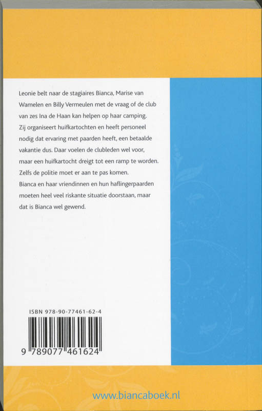 Achterkant van Bianca op de huifkar