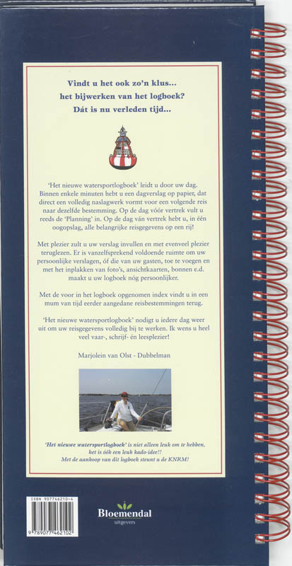 Achterkant van Het nieuwe watersport logboek